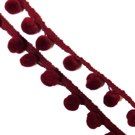 Pompons Bordeaux