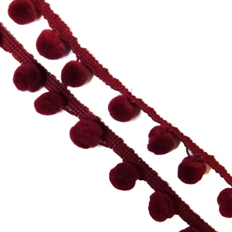 Pompons Bordeaux