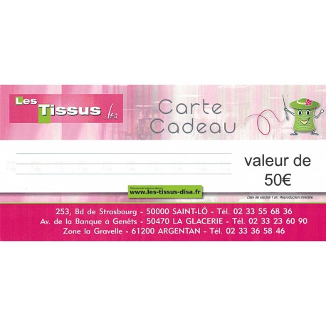 CARTE CADEAU 50