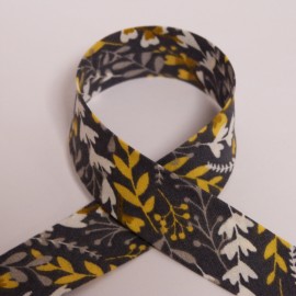 Biais Fleurs Moutarde