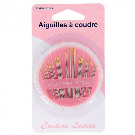 Aig. à coudre assorties x30