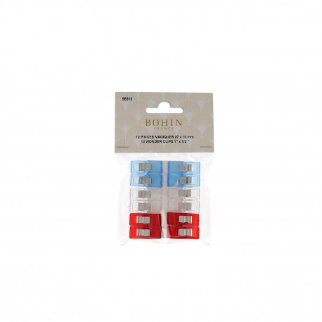 Bohin pinces magiques 27x10mm en blister