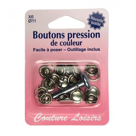 Bouton pression couleur